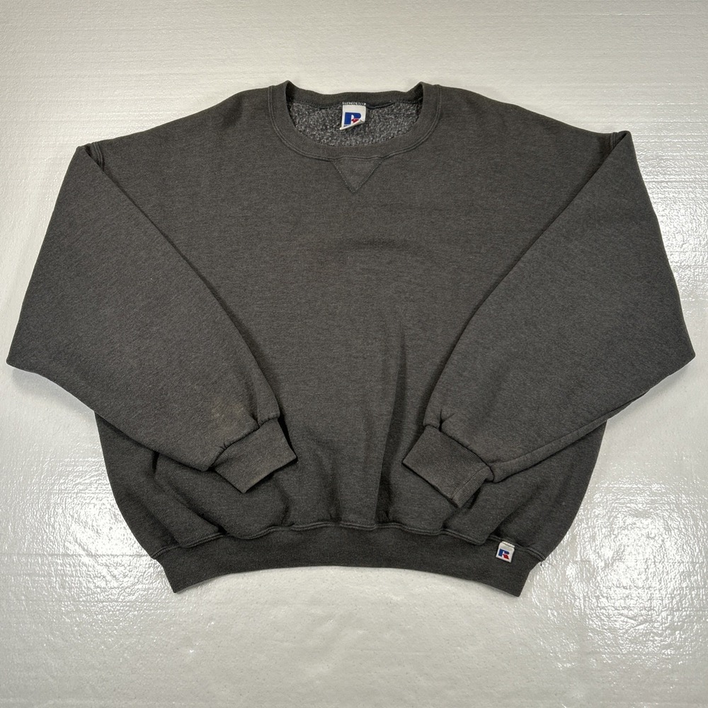 Vintage Russell Athletic Crewneck Sweatshirt Men'sSize XXL Gray Blank 50/50